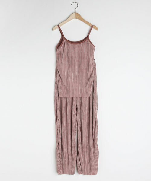 DHOLIC（ディーホリック）の「プリーツスリーブレス&パンツSET（キャミソール・レディース・ベージュ/ピンク/ブラック・FREE）」の3枚目の写真