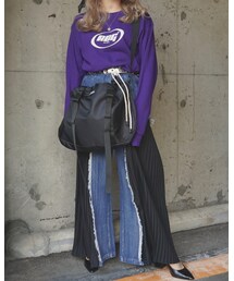 A.D.G | Point Pleats Wide Denim Pants(デニムパンツ)