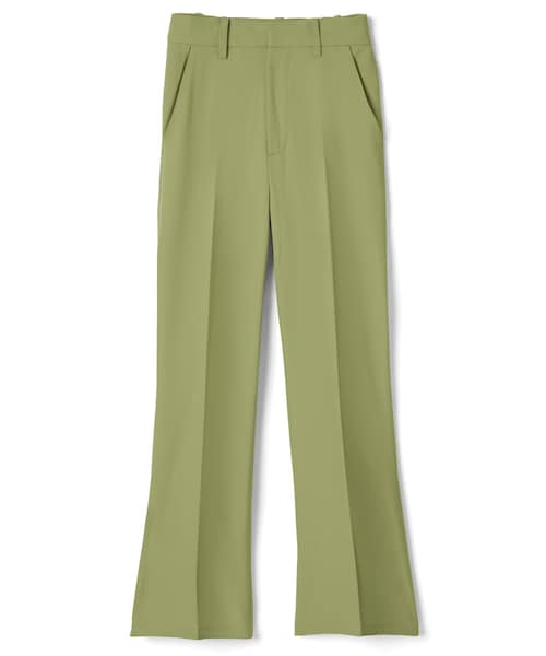 GRL（グレイル）の「センタープレスフレアパンツ（その他パンツ・レディース・オフホワイト/ピンク/オリーブ/パープル/ブルー/ブラウンパープル/ピスタチオ/ブラック/モカ/ラベンダー/モカブラウン/くすみパープル/アイボリー/グリーン・XS）」の8枚目の写真