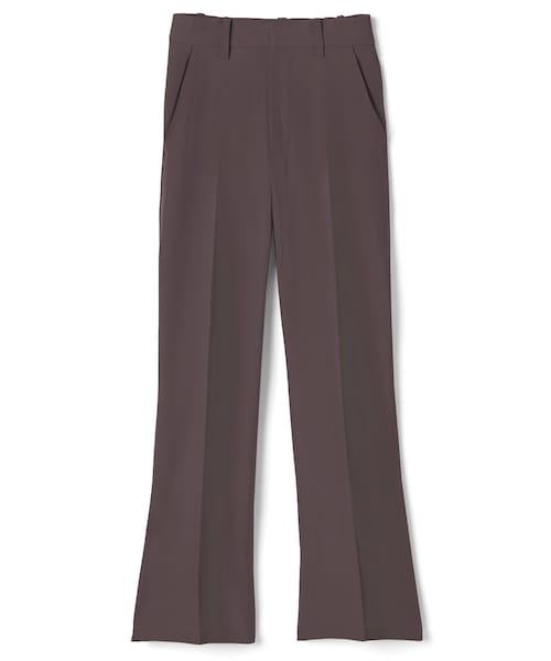 GRL（グレイル）の「センタープレスフレアパンツ（その他パンツ・レディース・オフホワイト/ピンク/オリーブ/パープル/ブルー/ブラウンパープル/ピスタチオ/ブラック/モカ/ラベンダー/モカブラウン/くすみパープル/アイボリー/グリーン・XS）」の5枚目の写真