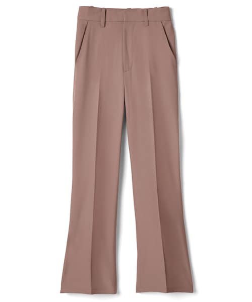 GRL（グレイル）の「センタープレスフレアパンツ（その他パンツ・レディース・オフホワイト/ピンク/オリーブ/パープル/ブルー/ブラウンパープル/ピスタチオ/ブラック/モカ/ラベンダー/モカブラウン/くすみパープル/アイボリー/グリーン・XS）」の6枚目の写真