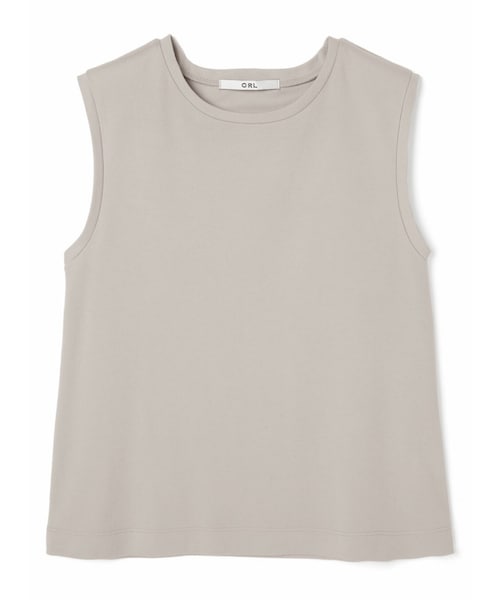 GRL(グレイル)の「ベーシックノースリーブトップス(Tシャツ/カットソー・レディース・ベージュ/ブラック/カーキ・M/F)」の1枚目の写真