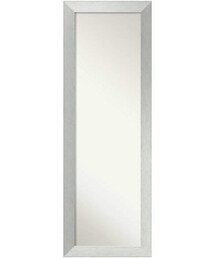 Amanti Art On The Door Full Length Wall Mirror, Brushed Sterling Silver, Outer Si