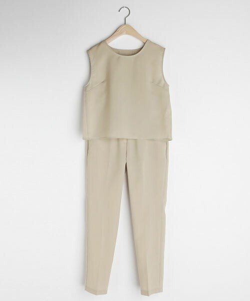 DHOLIC（ディーホリック）の「スリットスリーブレス&スラックスSET（タンクトップ・レディース・ブルー/ベージュ/ピンク・FREE）」の2枚目の写真