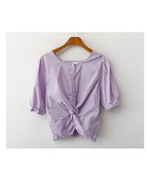 fd style | クロップドツイストスクエアパフ半袖ブラウス(シャツ/ブラウス)