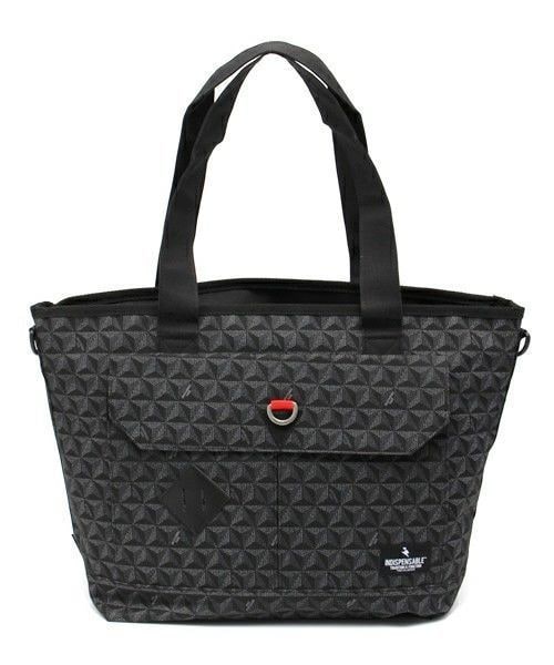 INDISPENSABLE （インディスペンサブル）の「INDISPENSABLE/IDP.ToteBag “TOSS”（トートバッグ・メンズ・ブラック/ネイビー/その他/カモフラージュ・FREE）」の4枚目の写真