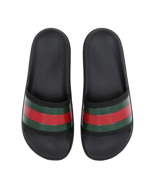 GUCCI（グッチ）の「Web Stripe Rubber Slide Sandals（サンダル・メンズ・Black・10/11/5/6/7/8/9）」の4枚目の写真