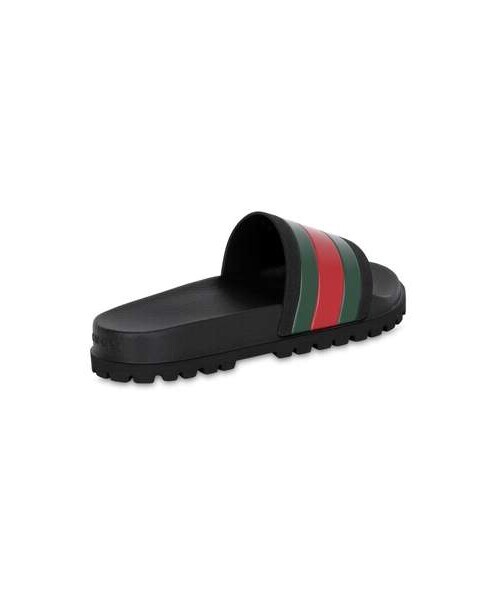 GUCCI（グッチ）の「Web Stripe Rubber Slide Sandals（サンダル・メンズ・Black・10/11/5/6/7/8/9）」の3枚目の写真