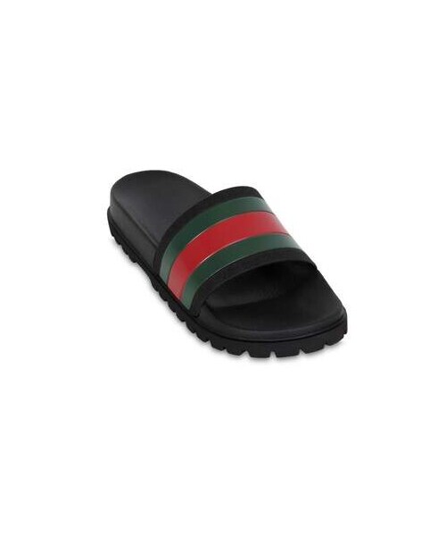 GUCCI（グッチ）の「Web Stripe Rubber Slide Sandals（サンダル・メンズ・Black・10/11/5/6/7/8/9）」の5枚目の写真