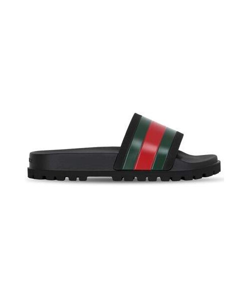 GUCCI（グッチ）の「Web Stripe Rubber Slide Sandals（サンダル・メンズ・Black・10/11/5/6/7/8/9）」の2枚目の写真