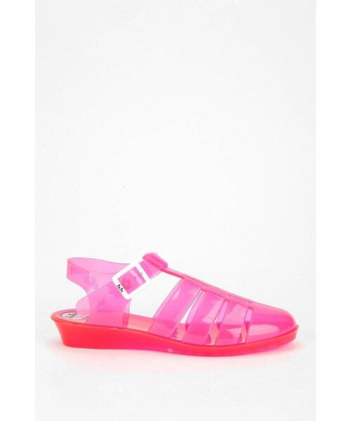 juju(ジュジュ)の「JuJu Footwear Tinkerbelle Mini-Wedge Heeled Jelly Sandal(サンダル・レディース・BLACK/PINK・6/7/8/9/10)」の6枚目の写真