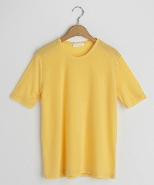 DHOLIC（ディーホリック）の「リネン混ラウンドTシャツ（Tシャツ/カットソー・レディース・オレンジ/ホワイト/イエロー/ピンク/ベージュ/ブラック/ブルー・FREE）」の6枚目の写真