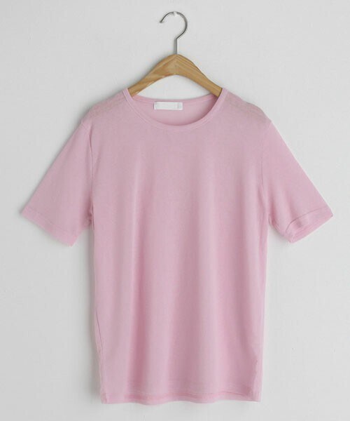 DHOLIC（ディーホリック）の「リネン混ラウンドTシャツ（Tシャツ/カットソー・レディース・オレンジ/ホワイト/イエロー/ピンク/ベージュ/ブラック/ブルー・FREE）」の7枚目の写真