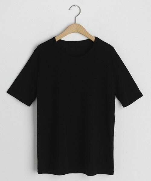 DHOLIC（ディーホリック）の「リネン混ラウンドTシャツ（Tシャツ/カットソー・レディース・オレンジ/ホワイト/イエロー/ピンク/ベージュ/ブラック/ブルー・FREE）」の3枚目の写真