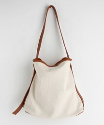 DHOLIC | レザー調ラインコットンバッグ(ショルダーバッグ)