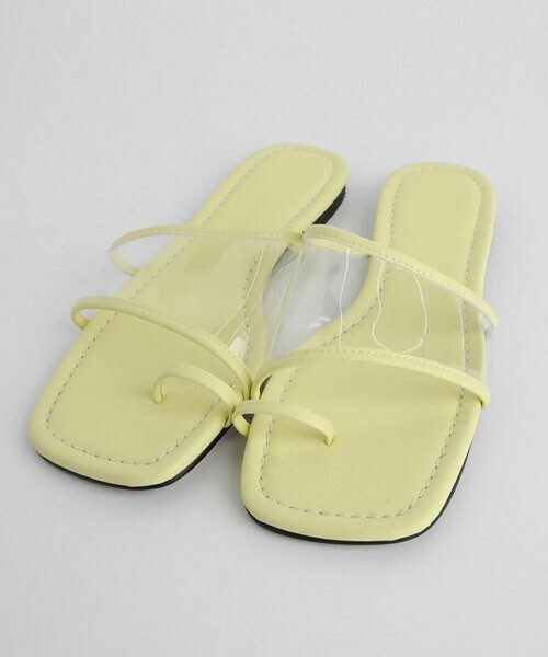 DHOLIC（ディーホリック）の「サムループクリアストラップサンダル（サンダル・レディース・ホワイト/イエロー/ピンク/ブラック/ベージュ・230/235/240/245/250）」の4枚目の写真