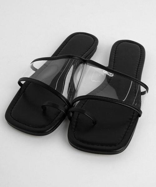 DHOLIC（ディーホリック）の「サムループクリアストラップサンダル（サンダル・レディース・ホワイト/イエロー/ピンク/ブラック/ベージュ・230/235/240/245/250）」の2枚目の写真