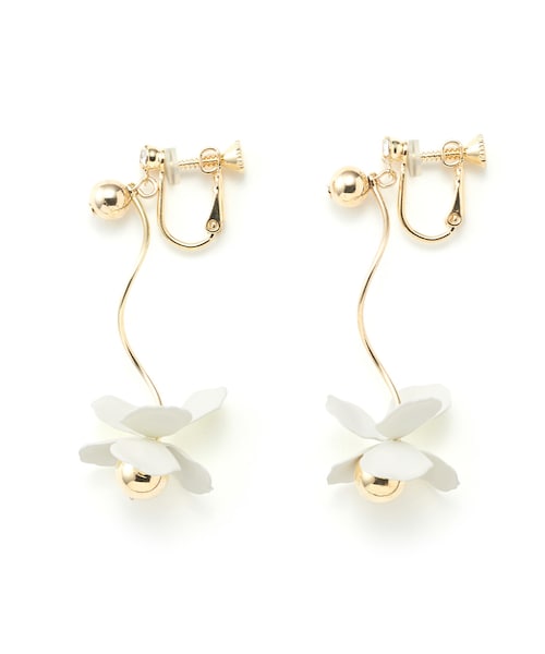 GRL（グレイル）の「フラワーイヤリング（イヤリング・レディース・ブルー/ホワイト/ピンク・F）」の2枚目の写真