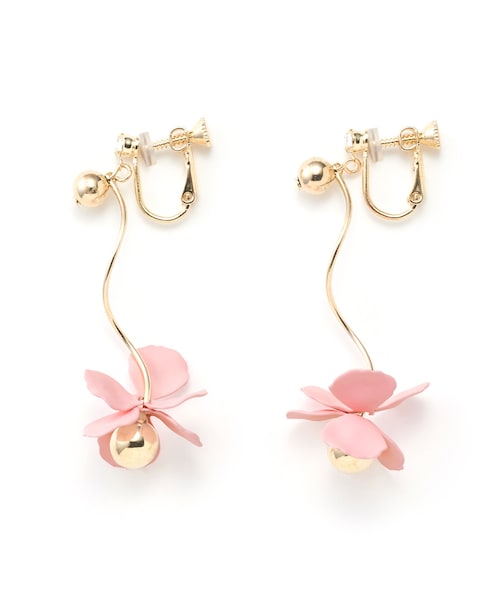 GRL（グレイル）の「フラワーイヤリング（イヤリング・レディース・ブルー/ホワイト/ピンク・F）」の3枚目の写真