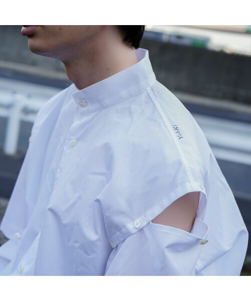 YohKi（ヨウキ）の「"Henkei" stand collar shirt（シャツ/ブラウス・メンズ・ホワイト・1/2）」の3枚目の写真