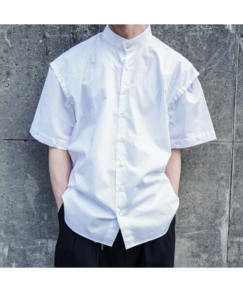 YohKi（ヨウキ）の「"Henkei" stand collar shirt（シャツ/ブラウス・メンズ・ホワイト・1/2）」の5枚目の写真