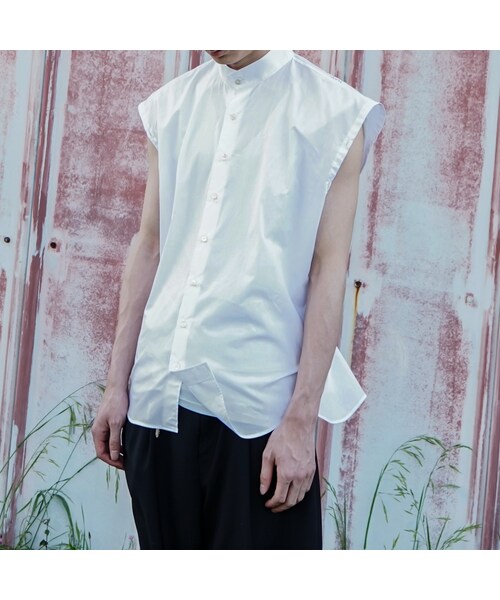 YohKi（ヨウキ）の「"Henkei" stand collar shirt（シャツ/ブラウス・メンズ・ホワイト・1/2）」の6枚目の写真