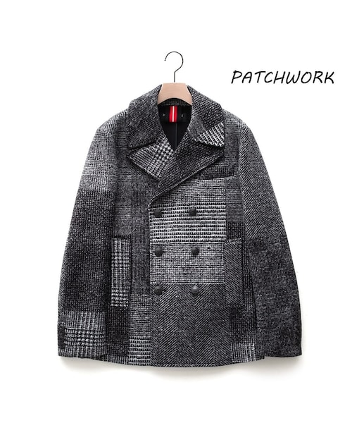HYDROGEN（ハイドロゲン）の「HYDROGEN WOOL SCUBA PEACOAT(PATCHWORK 