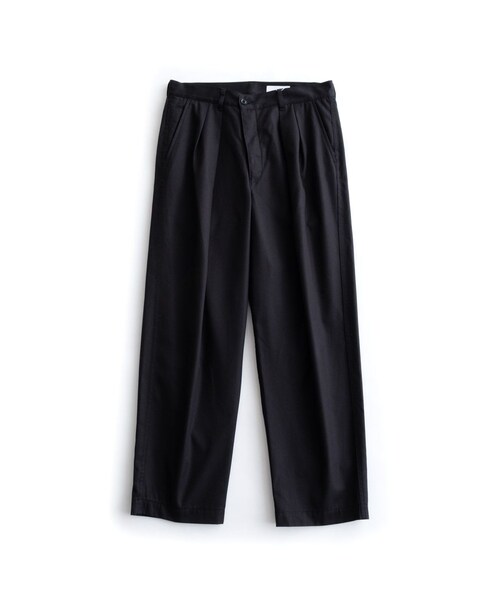 nuterm（ニュータム）の「nuterm Two Tuck Wide Trousers(Black