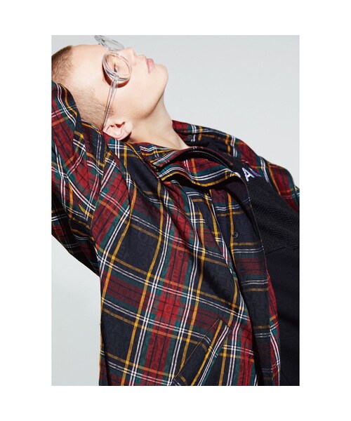 トップス SHAREEF TARTAN CHECK P/O PARKA SHAREEF（シャリーフ）の「SHAREEF TARTAN CHECK P/O PARKA(Red