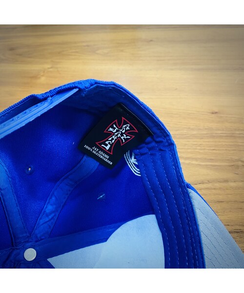DOGTOWN（ドッグタウン）の「JAY ADAMS ジェイ・アダムス VENICE LOGO EMBROIDERED ベニス 刺繍 スナップバックキャップ  青（キャップ・メンズ・その他）」の6枚目の写真