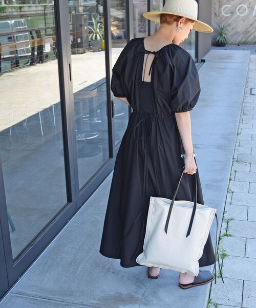 no brand（ノーブランド）の「バックシャンギャザーコットンOP（ワンピース・レディース・その他）」の6枚目の写真