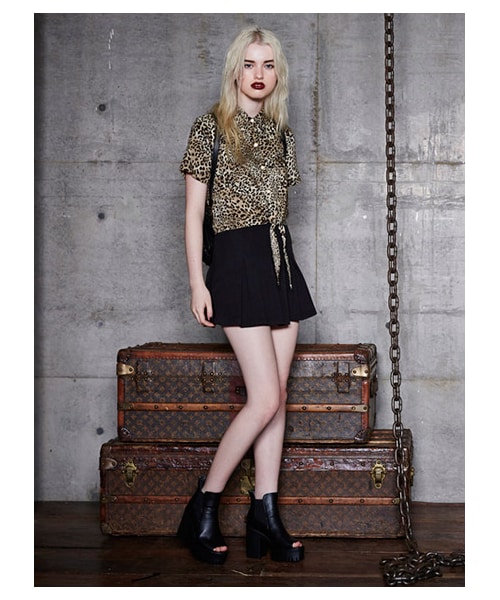 FIG&VIPER（フィグアンドバイパー）の「レパード柄前むすびシャツ（トップス・レディース・ベージュ/グレー・FREE）」の7枚目の写真