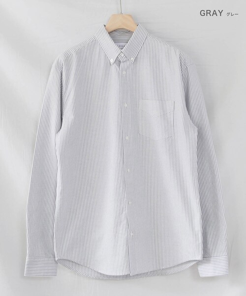 BOYSHE（ボーイシー）の「コットンオックスフォード　ストライプボタンダウンシャツ（シャツ/ブラウス・レディース・その他）」の9枚目の写真