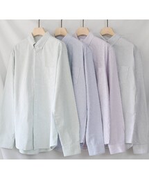 BOYSHE | コットンオックスフォード　ストライプボタンダウンシャツ(シャツ/ブラウス)