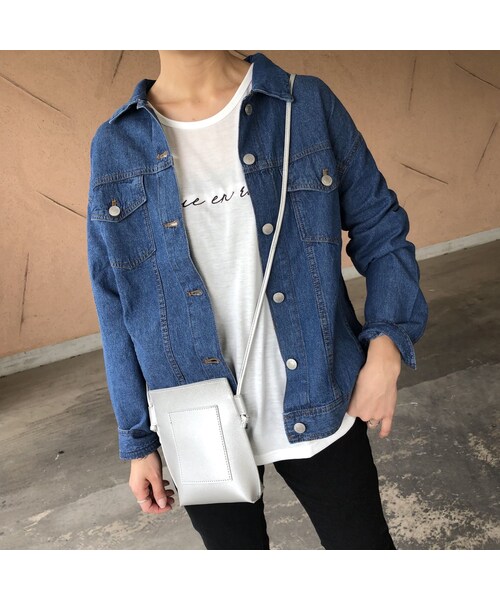 copine(コピン)の「シャツ感覚!7.5オンス薄手デニムジャケット【クリックポスト対象商品】(デニムジャケット・レディース・その他)」の1枚目の写真