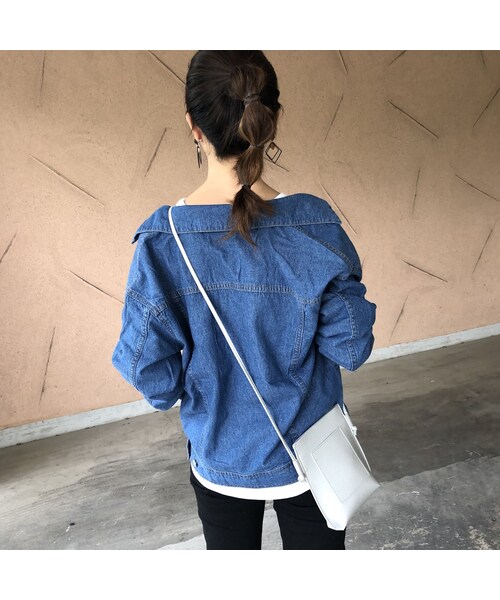 copine(コピン)の「シャツ感覚!7.5オンス薄手デニムジャケット【クリックポスト対象商品】(デニムジャケット・レディース・その他)」の8枚目の写真