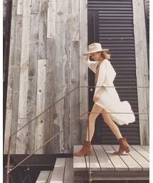 no brand | LACE UP GATHER OP(ワンピース)