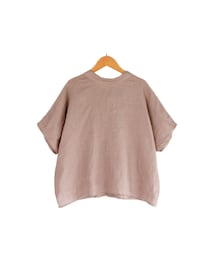 美品fog linen work アドラ トップ　ブラウス　トップス　ピンク fog linen work フォグリネンワーク セリヤ トップ ローズ 半袖