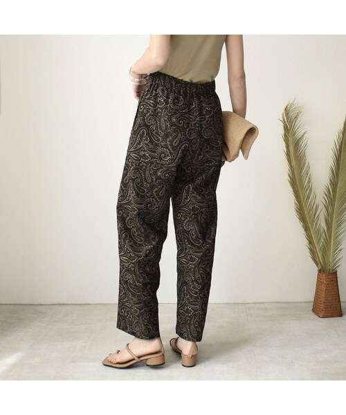 Lavish Gate（ラヴィッシュゲート）の「bottoms-04028　日本製　リネン ペイズリーパンツ（その他パンツ・レディース・その他）」の4枚目の写真