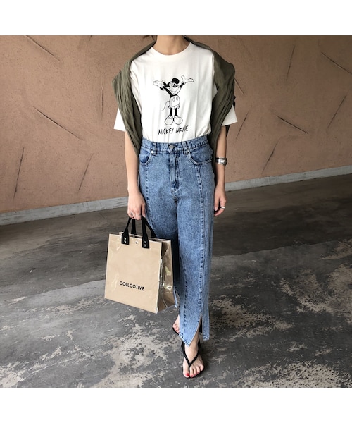 copine(コピン)の「再々入荷!レトロモノクロミッキーTシャツ(2color)【クリックポスト対象商品】(Tシャツ/カットソー・レディース・その他)」の9枚目の写真