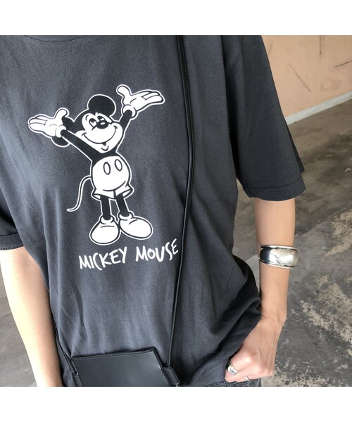 copine(コピン)の「再々入荷!レトロモノクロミッキーTシャツ(2color)【クリックポスト対象商品】(Tシャツ/カットソー・レディース・その他)」の5枚目の写真