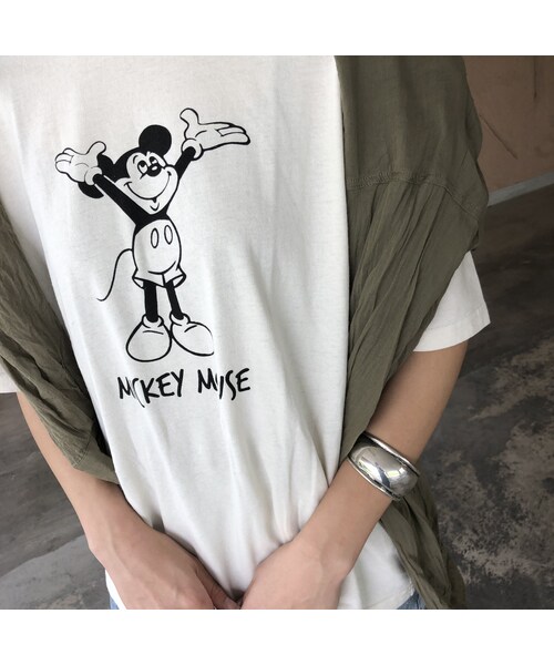 copine(コピン)の「再々入荷!レトロモノクロミッキーTシャツ(2color)【クリックポスト対象商品】(Tシャツ/カットソー・レディース・その他)」の12枚目の写真
