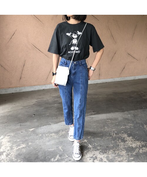 copine(コピン)の「再々入荷!レトロモノクロミッキーTシャツ(2color)【クリックポスト対象商品】(Tシャツ/カットソー・レディース・その他)」の6枚目の写真
