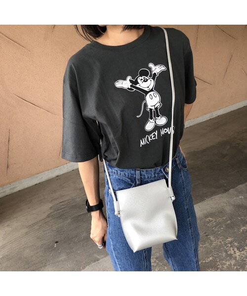 copine(コピン)の「再々入荷!レトロモノクロミッキーTシャツ(2color)【クリックポスト対象商品】(Tシャツ/カットソー・レディース・その他)」の7枚目の写真