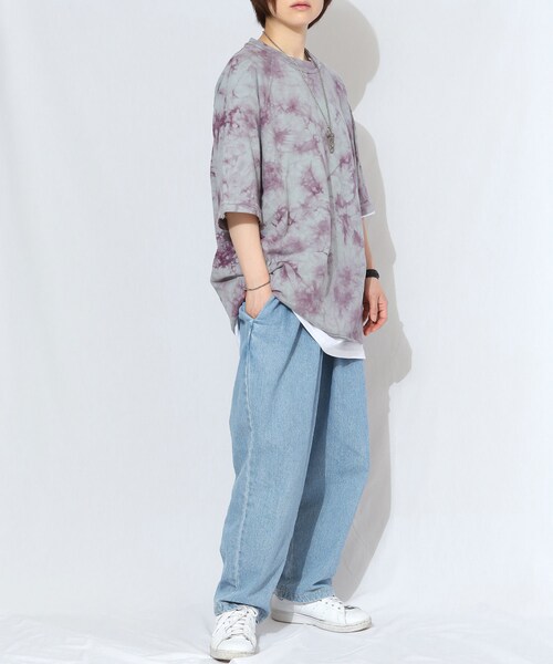 BOYSHE（ボーイシー）の「デニムバギーバンディングパンツ  ブルー（デニムパンツ・レディース・その他）」の9枚目の写真