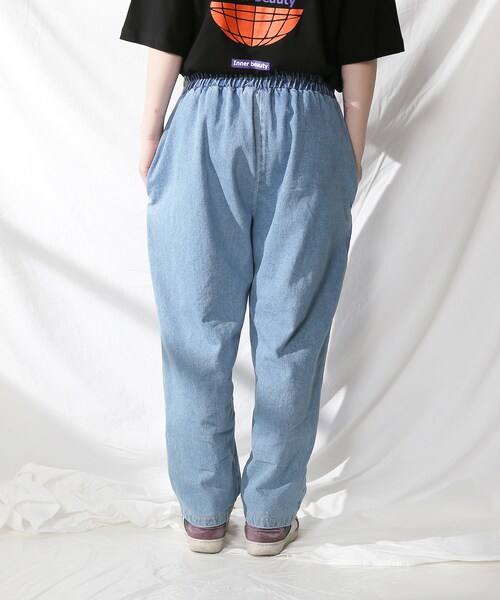 BOYSHE（ボーイシー）の「デニムバギーバンディングパンツ  ブルー（デニムパンツ・レディース・その他）」の8枚目の写真