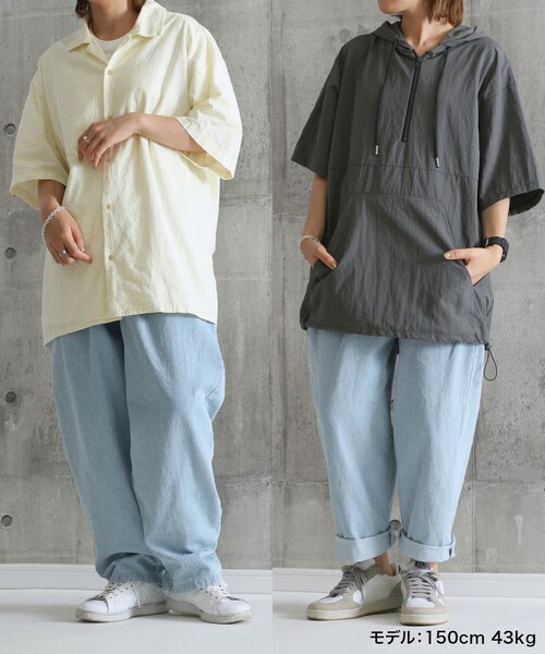 BOYSHE（ボーイシー）の「デニムバギーバンディングパンツ  ライトブルー（デニムパンツ・レディース・その他）」の9枚目の写真