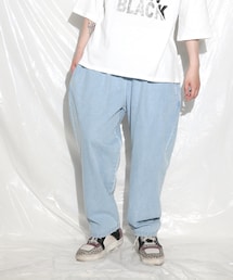 BOYSHE | デニムバギーバンディングパンツ  ライトブルー(デニムパンツ)