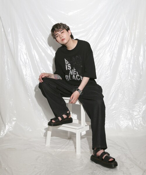 BOYSHE（ボーイシー）の「デニムバギーバンディングパンツ  ブラック（デニムパンツ・レディース・その他）」の7枚目の写真