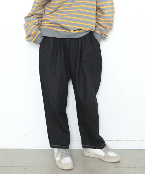 BOYSHE（ボーイシー）の「デニムバギーバンディングパンツ  ブラック（デニムパンツ・レディース・その他）」の9枚目の写真